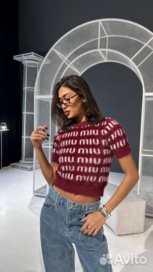 Свитер без рукавов MIU MIU