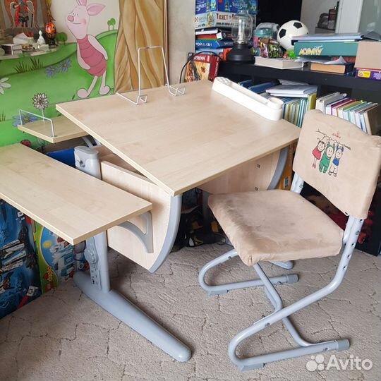 Растущая парта дэми и стул бу