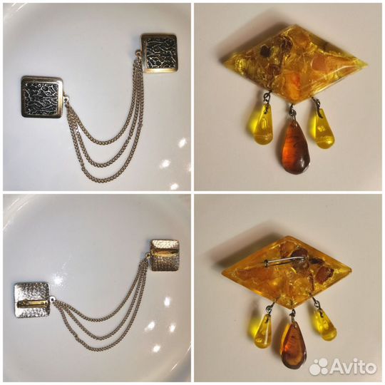 Броши, серьги, кольца винтаж Чехия и СССР