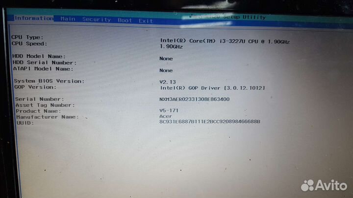 Acer v5-171 разбор