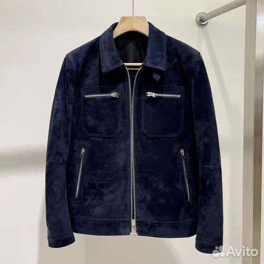 Бомбер Louis vuitton type замша