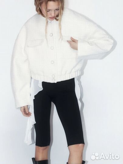 Твидовый жакет-бомбер