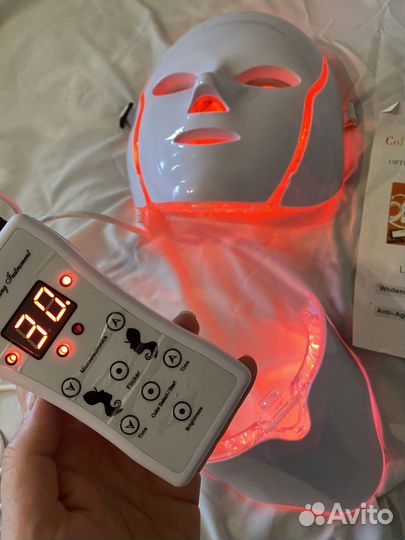 Светодиодная LED маска для лица и шеи