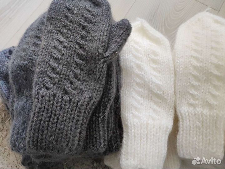 Варежки вязаные