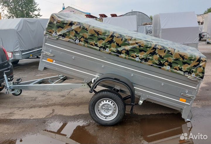 Прицеп 2.5х1.4 с высоким бортом и низким тентом