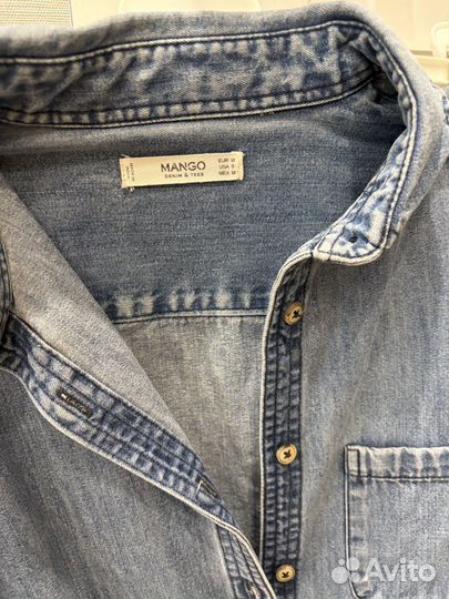 Джинсовое платье-рубашка