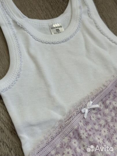 Маечки и трусики crockid для девочки новые