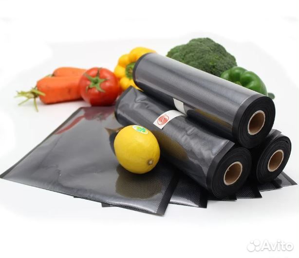 Черные рифленые рулоны для вакууматора