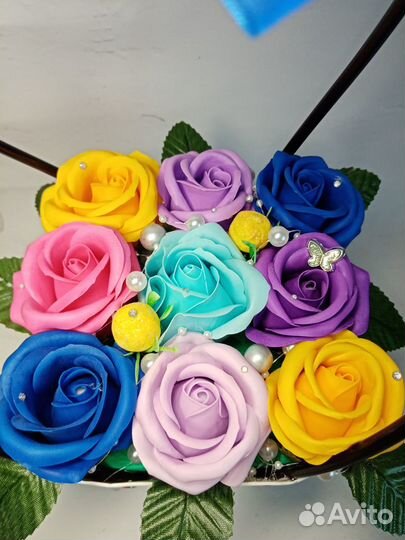 Букет из мыльных роз