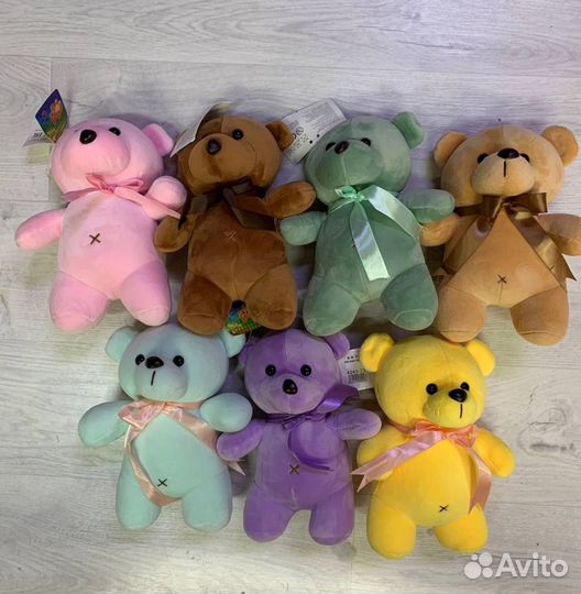 Мягкая игрушка медвежонок велюр тренд