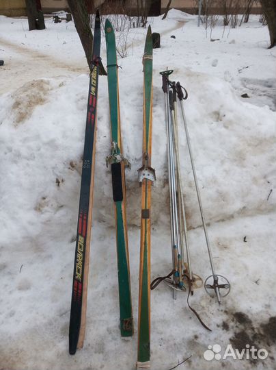 Лыжи беговые, лыжные палки