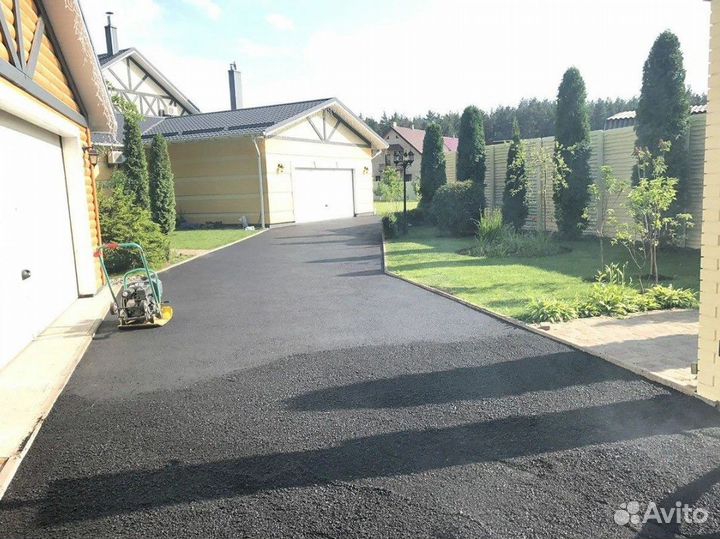 Асфальтирование, укладка асфальта, ямочный ремонт