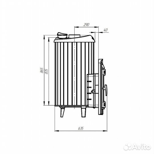 Печь Для Бани Атмосфера XL+ ктт ламели «Окаменевше