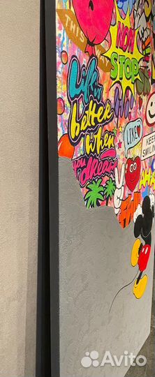 Большая современная картина граффити Поп Арт