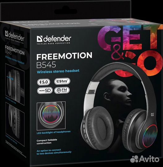 Наушники беспроводные Defender FreeMotion B545