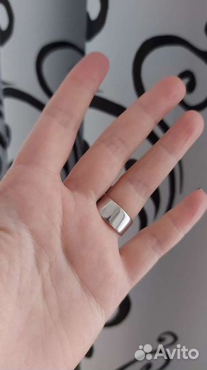 Серебряное кольцо 16,5 с синей эмалью