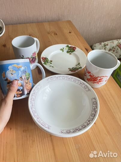 Набор посуды тарелка кружки чашки