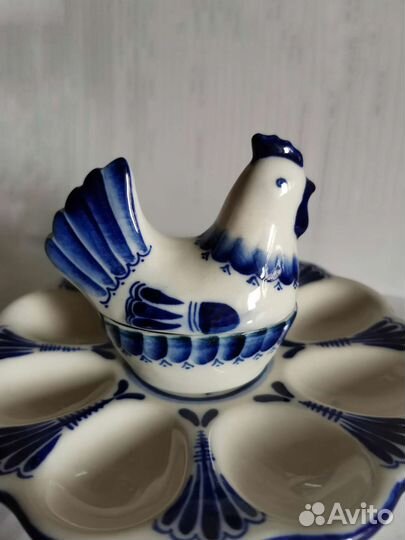 Подставка под яйца, пасхальная, Гжель