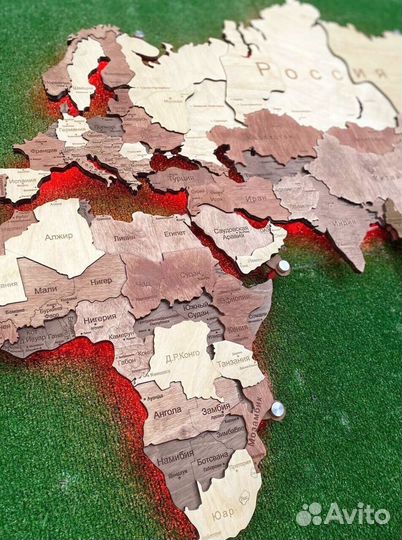 Деревянные карты мира от Производителя