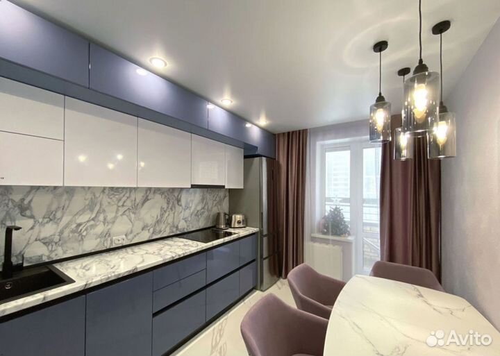 Кухня Сиреневая на заказ с гарантией