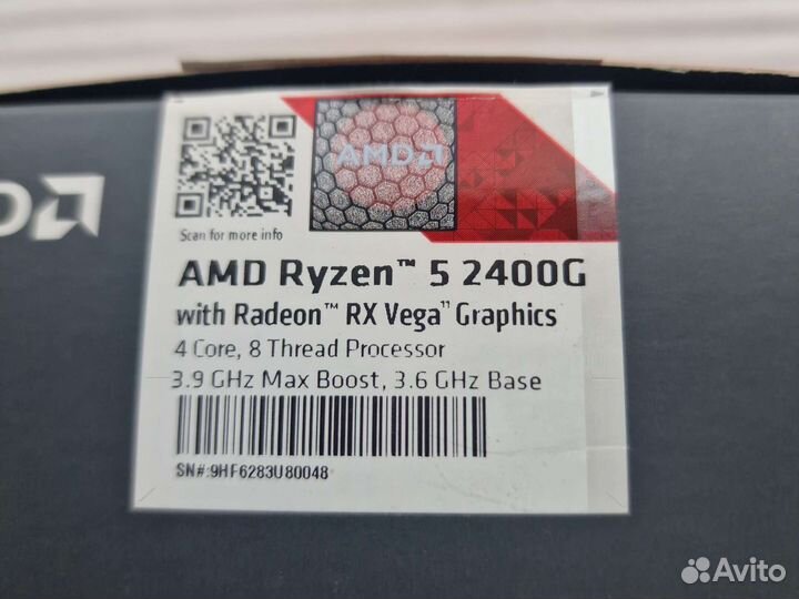 Процессор S-AM4 Ryzen 5 2400G BOX