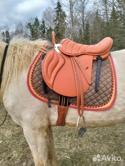 Седло для лошади полная ангийская сбруя