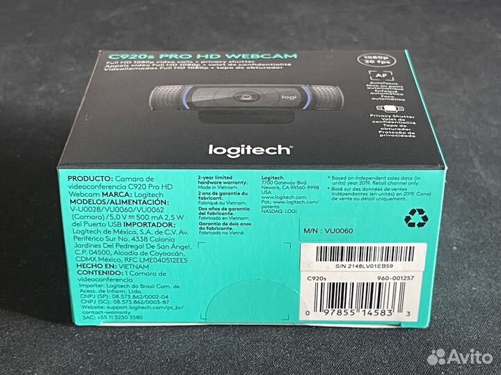 Новая Веб-камера Logitech HD Pro Webcam 920s