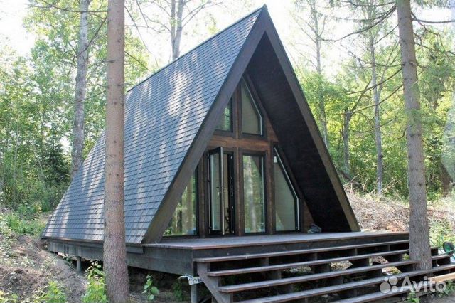 Деревянный каркас А-образного дома на МЗП "A-Frame A6,5"