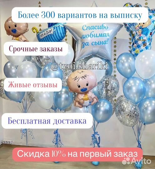 Воздушные шары на выписку