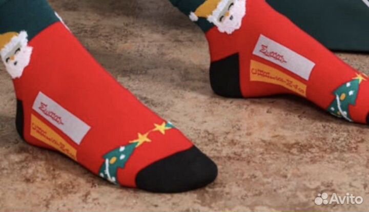 Новогодние носки 3шт в банке