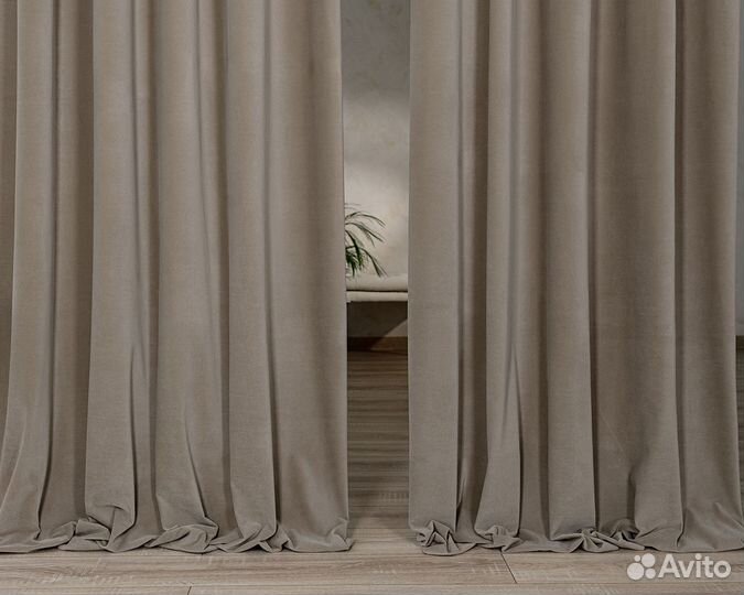 Портьеры бархат Богема Кофе шторы