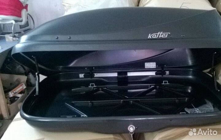 Бокс на крышу Koffer T80 черный матовый 130x82х38