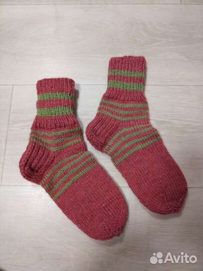 Носки ручной вязки шерстяные