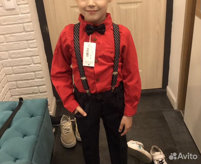 Рубашка красная 116