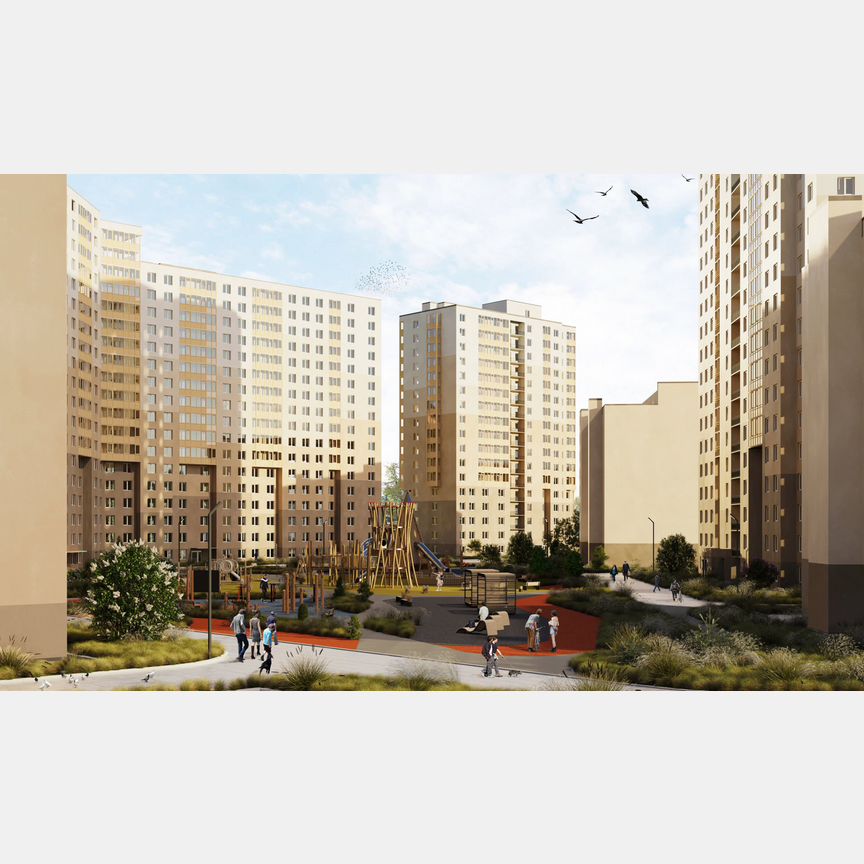 1-к. квартира, 38,3 м², 4/17 эт.