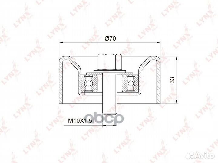 Ролик натяжной приводного ремня PB5032 lynxauto