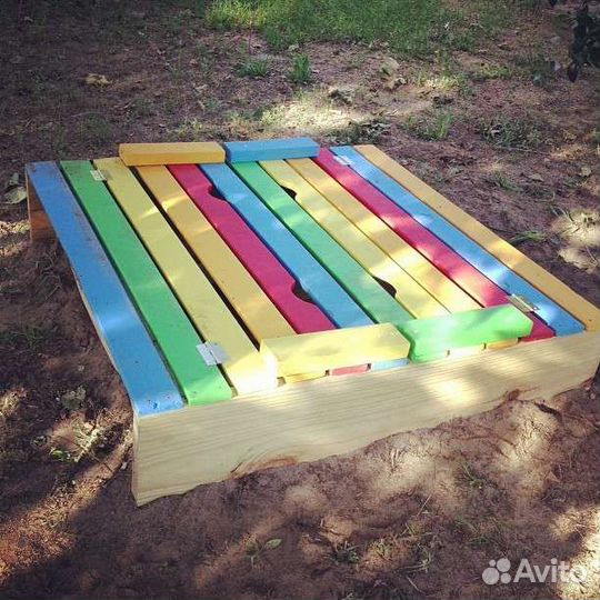 Песочница с лавками крышкой. Трансформер
