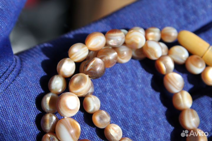 Редкиеантикварные бусы баламуты.редкий перламутр