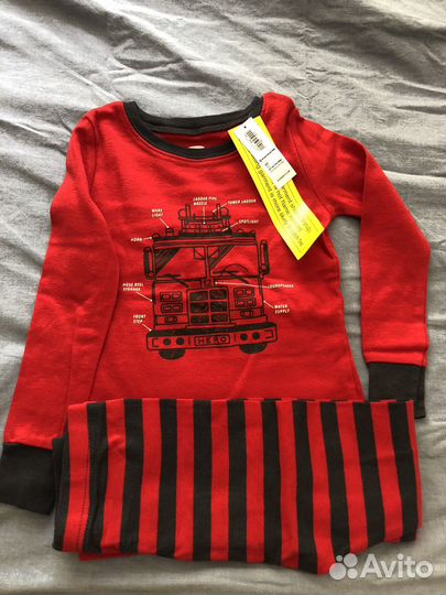 Пижама old navy 5T пожарная машина