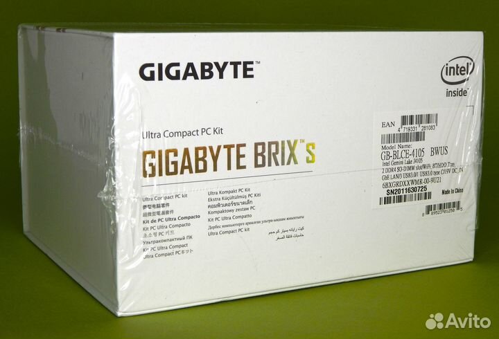Intel NUC Gigabyte 4105 mini PC M.2 SSD и HDD 2.5