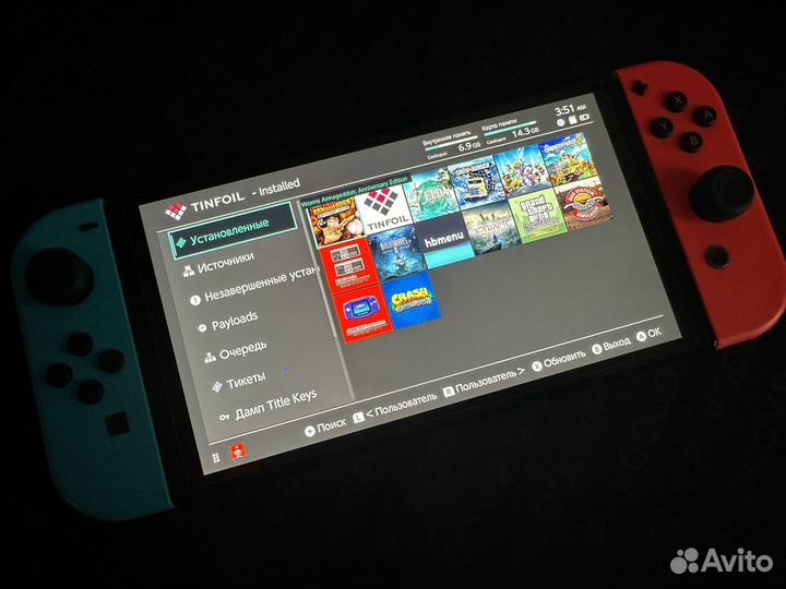 Nintendo switch oled прошитая чип