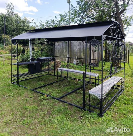 Мангал с крышей