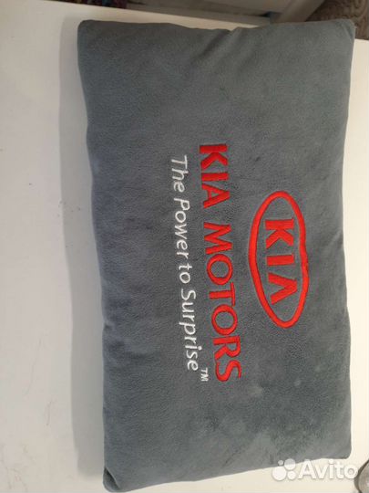 Подушка в машину Kia motors серая