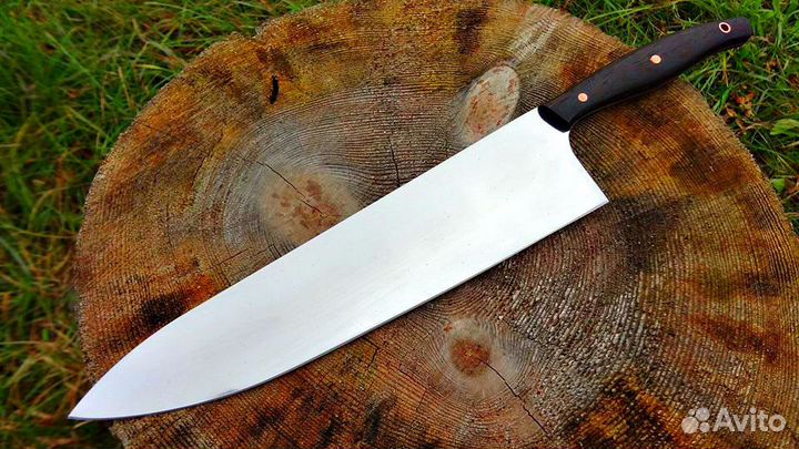 Кухонные Цельнометаллические ножи 110х18 Кованая