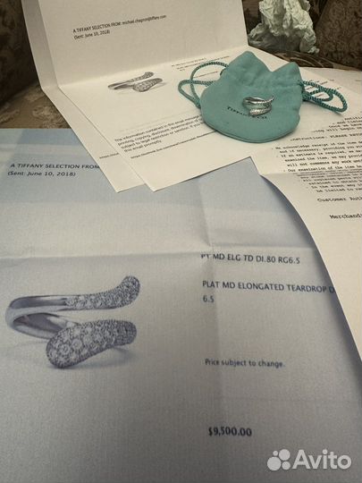 Tiffany & co Кольцо оригинал платина/бриллианты