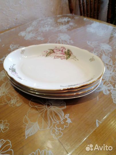 Фарфоровая посуда СССР, овальные, круглые блюда