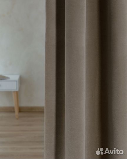 Комплект штор бархат Богема Кофе