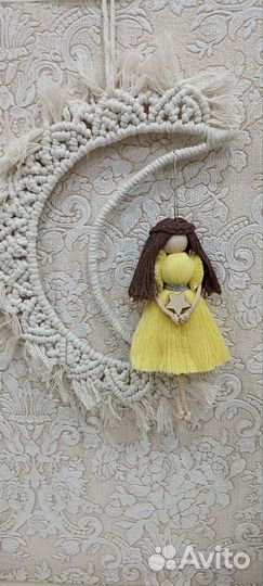 Кукла ручной работы макраме оберег, подарок