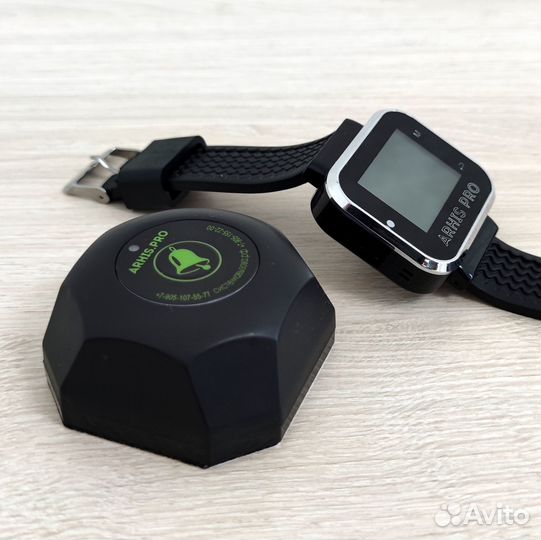 Кнопка вызова официанта модель Бургер с часами