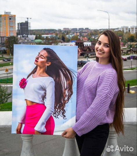 Портрет по фото на холсте